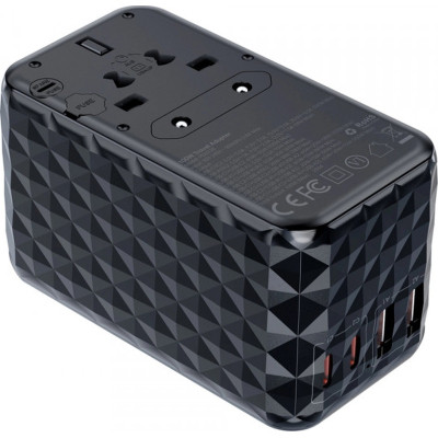 Зарядний пристрій Choetech 4xUSB 100W PD (2хUSB-C+2хUSB-A) сharger diamond model black (PD6028-BK) Вінниця - фото 1