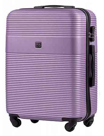 Валіза пластикова WINGS 5398 мала 55 см світло-фіолетова Київ