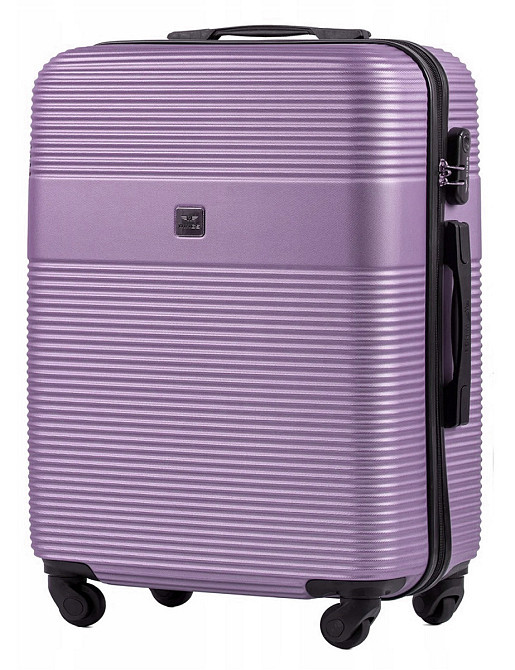 Валіза пластикова WINGS 5398 мала 55 см світло-фіолетова Київ - фото 1