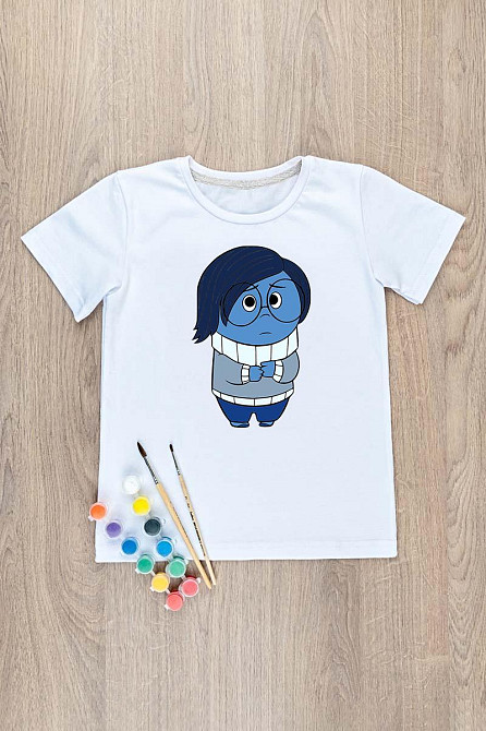 Футболка-розмальовка дитяча "Грусть" Крохатушка 128 Київ - фото 1