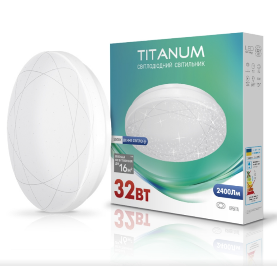 LED Світильник настінно-стельовий 32W 5000К 220V Орбіта TLCL-325OR Titanum Житомир