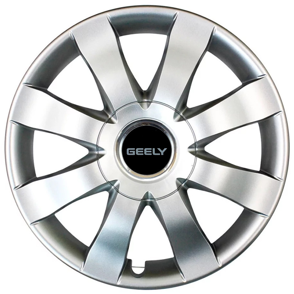 Автомобільні модельні ковпаки R15 Geely 323 4шт, SJS, сріблясті Київ - фото 1