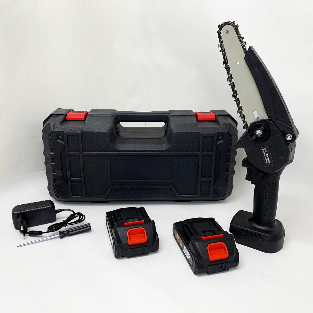 Електропила для різання дров, Акумуляторна ланцюгова пила для обрізки гілок Пилка обрізання сучків GQ-67 Львів - фото 16