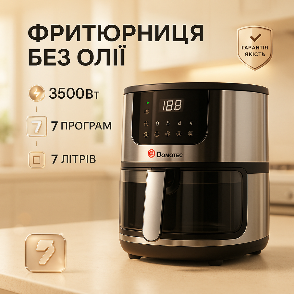 Домашняя кухонная аэрогриль без масла, Качественная бытовая аэрофритюрница для дома MB-32 Львов - изображение 19