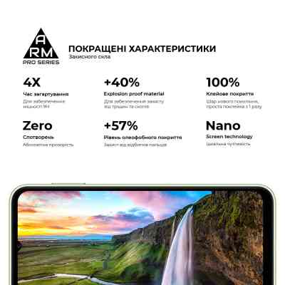 Стекло защитное Armorstandart Pro Samsung A14 4G / A14 5G Black (ARM66206) Винница