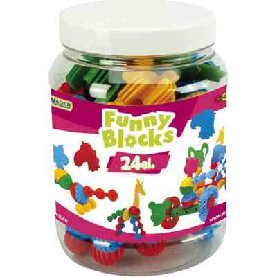 Конструктор Wader Funny blocks, 24 шт. (Маленькая банка) (41940) Винница