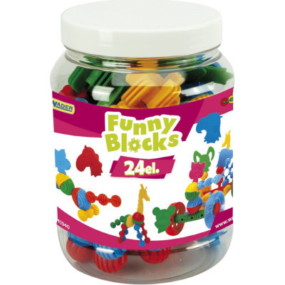 Конструктор Wader Funny blocks, 24 шт. (Маленька банку) (41940) Вінниця - фото 1