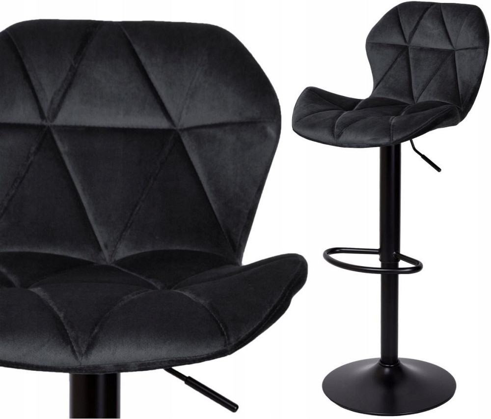 Барный стул BONRO B-087 велюр регулируемый стульчик кресло для кухни, барной стойки Киев - изображение 2