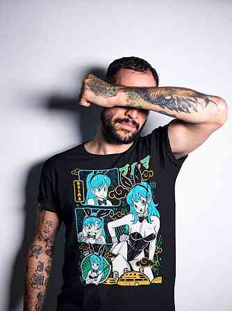 Футболка для хлопчика з аніме принтом Ваіфу Матеріал Аніме Аніме оверсайз (зріст від 165 до 180) Чорний AnimeJ0222m Дніпро