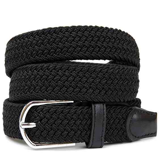 Текстильный женский ремень классика Vintage 20546 Черный Киев