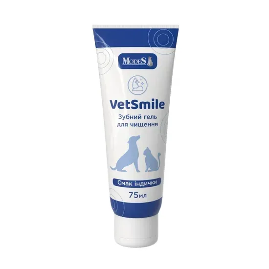 Ветсмайл (VetSmile) зубний гель для чищення для котів і собак 75 мл, MODES Вінниця