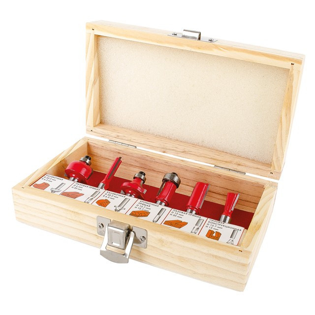 Набір фрез кінцевих по деревині INTERTOOL HT-0072 Коломия - фото 1