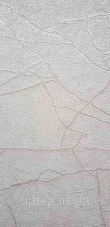 Шпалери вінілові на флізеліні AdaWall Roka 1.06х10 під камінь структурні бежеві прожилки сріблом 23107-2 Київ
