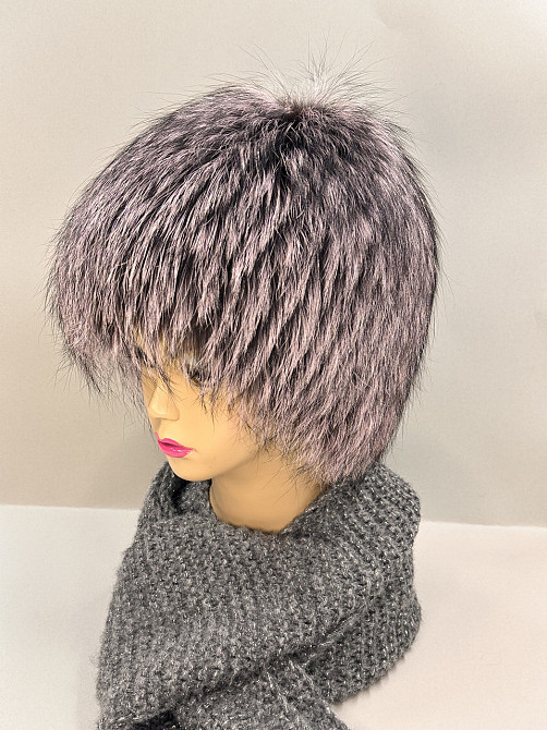 Меховая шапка женская Ангелина Пудровый Харьков - изображение 9