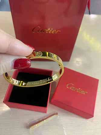 Cartier браслет love з викруткою лимонне золото / Cartier браслет Одеса
