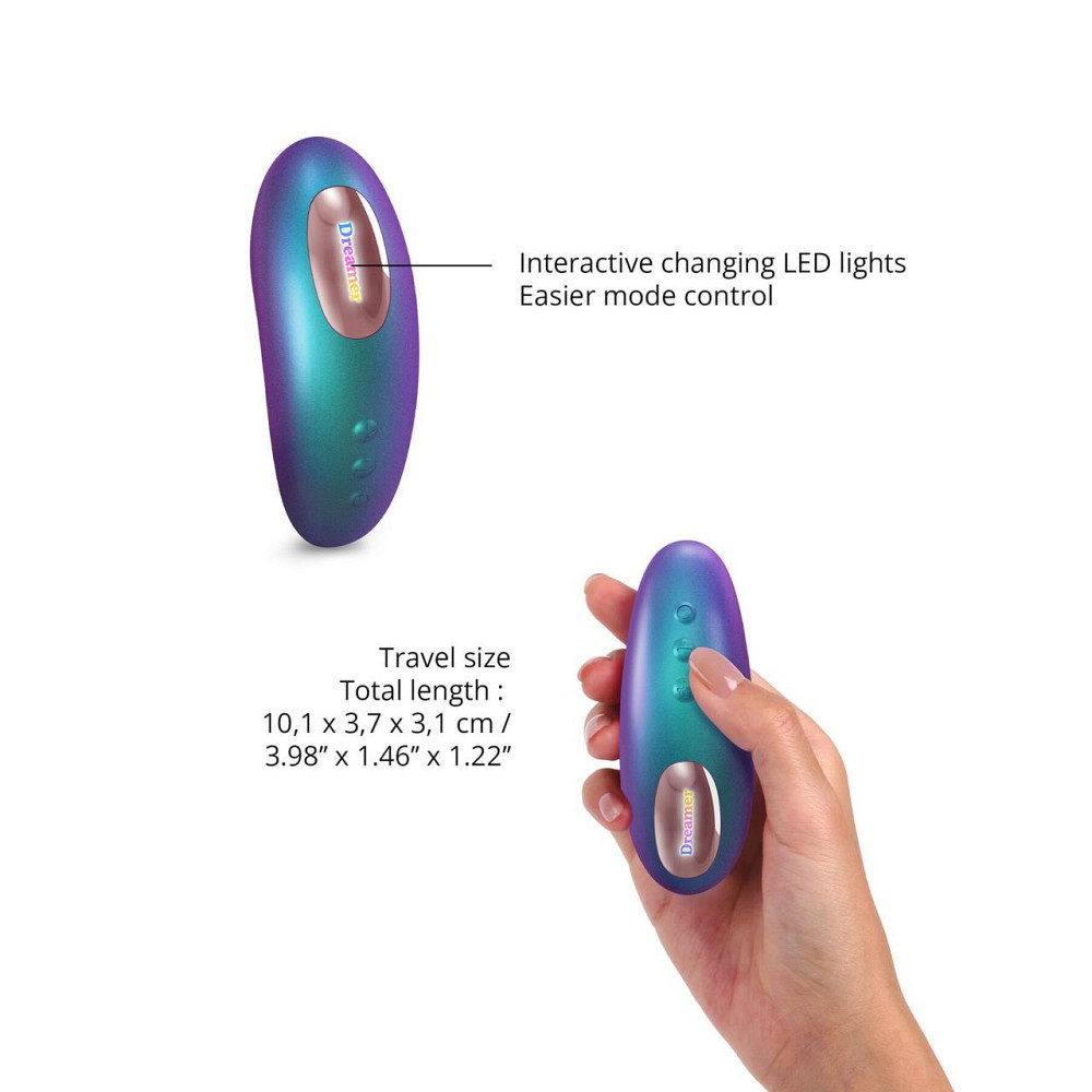 Вакуумный клиторальный стимулятор Love To Love DREAMER – IRIDESCENT TURQUOISE, ласки язычком, пульт Sex Aura Киев - изображение 3