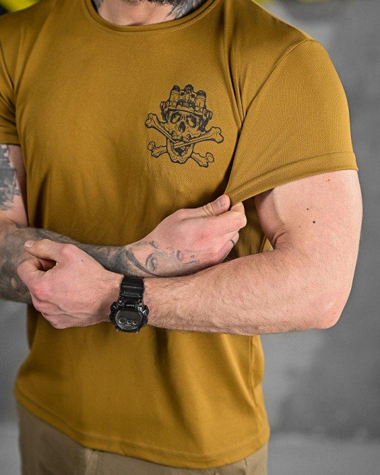 Тактична волога футболка skull coyot ДЛ6503 Одесса - изображение 3