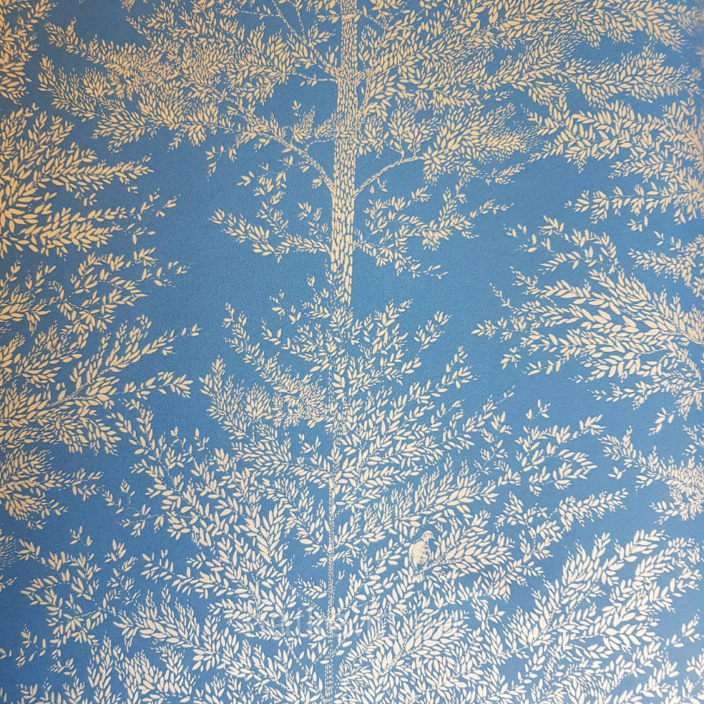 Шпалери вінілові на флізелін Caselio The Place to bed 0.53х10 м природа дерева гілки золотисті на синьому Київ - фото 3