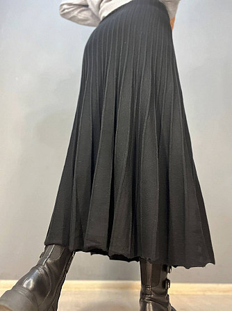 Женская юбка My fashion 3308 вязка длинная рубчик трапеция черная, черный, one size Одесса - изображение 5