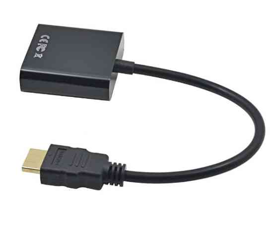 Перехідник HDMI M -> VGA F чорний (без звуку) OEM Вінниця