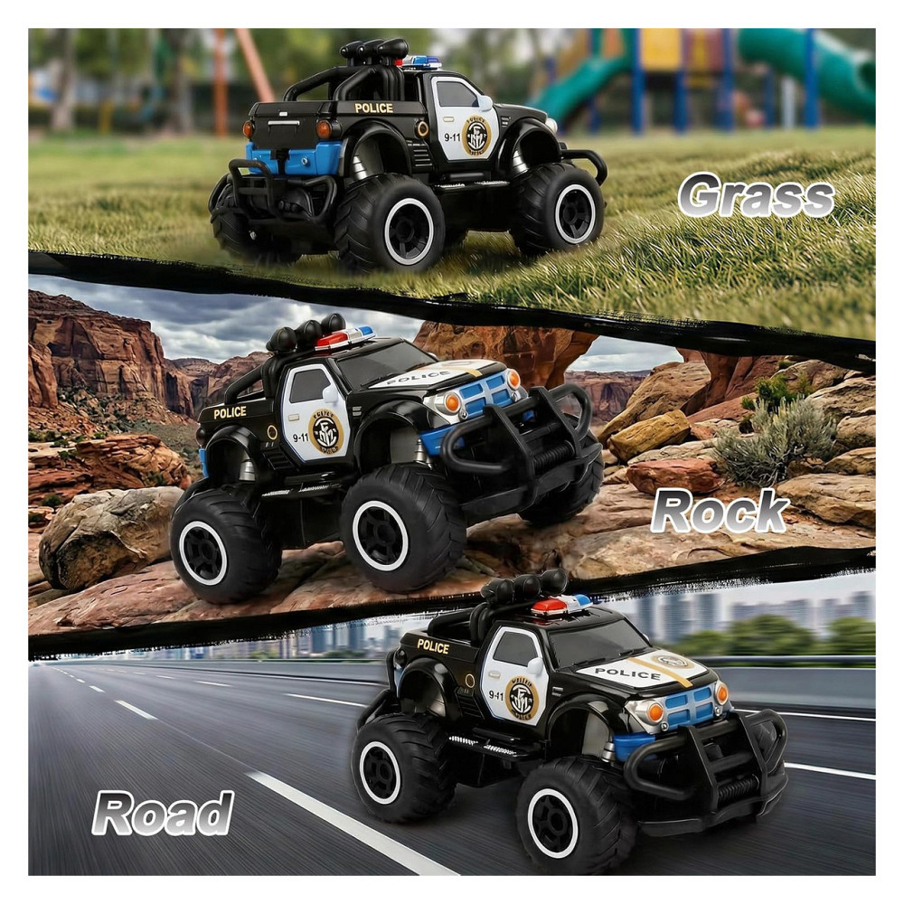 Радиоуправляемая машинка RC авто Pup Go Police черный с подсветкой ABS 27 MHz дальность 8-10 м 1:43 от 3 лет Киев - изображение 2