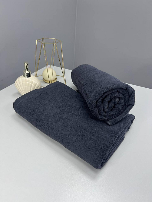 Полотенце банное Ideal Textile махровое 100х150 см (56860335) Графіт Черновцы - изображение 2