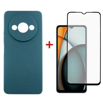 Чохол до мобільного телефона Dengos Xiaomi Redmi A3 + Glass Green (DG-KM-90) Вінниця - фото 1