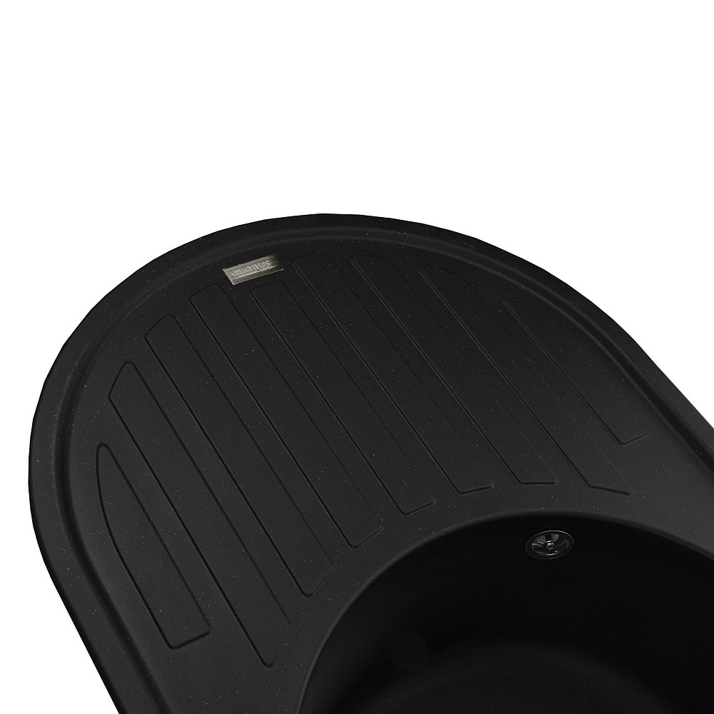 Гранітна мийка Globus Lux OHARA чорний 770х500мм-А0002 Тернопіль - фото 3