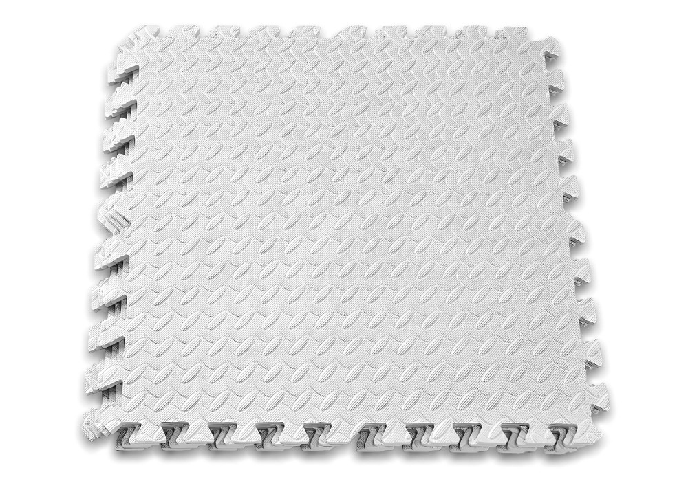 Татамі мат EasyFit SwallowTail 4 шт (60х60х1 см) пазл хвіст ластівки білий Коломия - фото 1