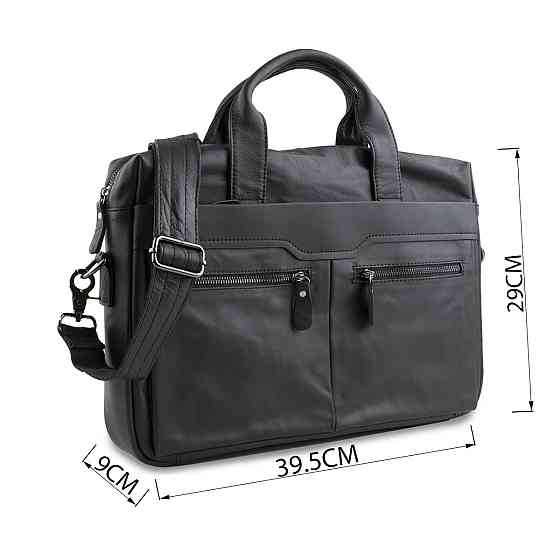 Сумка мужская для ноутбука и документов Черная (Vintage) Киев