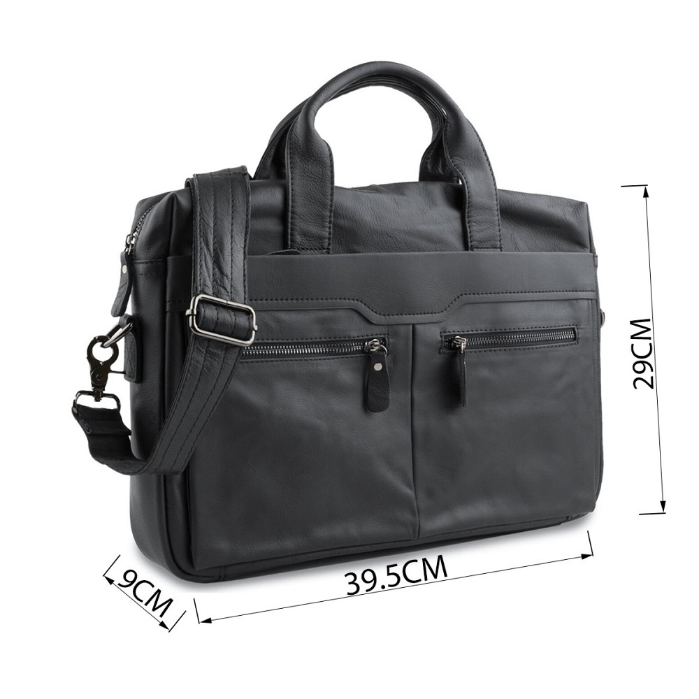 Сумка чоловіча для ноутбука і документів Чорна (Vintage) Київ - фото 6