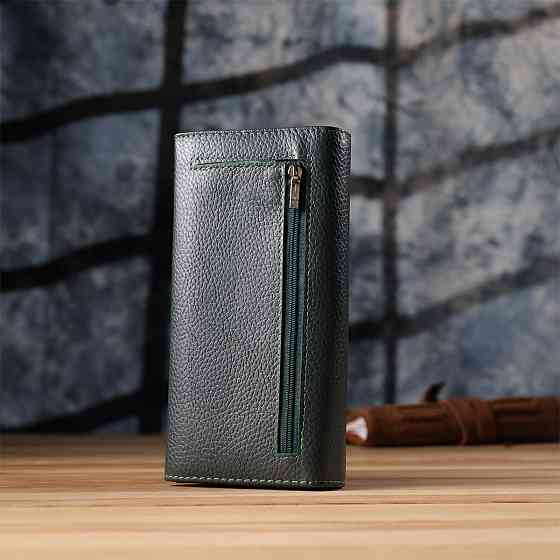 Модний гаманець для жінок із натуральної шкіри ST Leather 23099 Зелений Київ