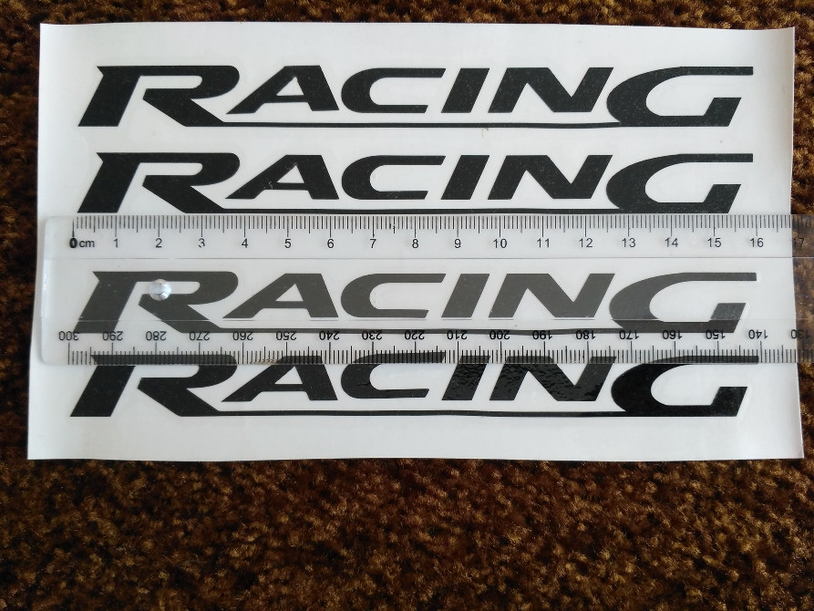Наклейки на ручки Racing Чорна, диски, двірники Київ - фото 2