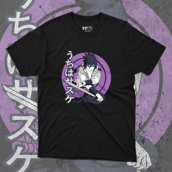 Футболка для подростка мальчика с принтом Наруто Саске Учіха 2 Размер 160 Anime10294 Днепр