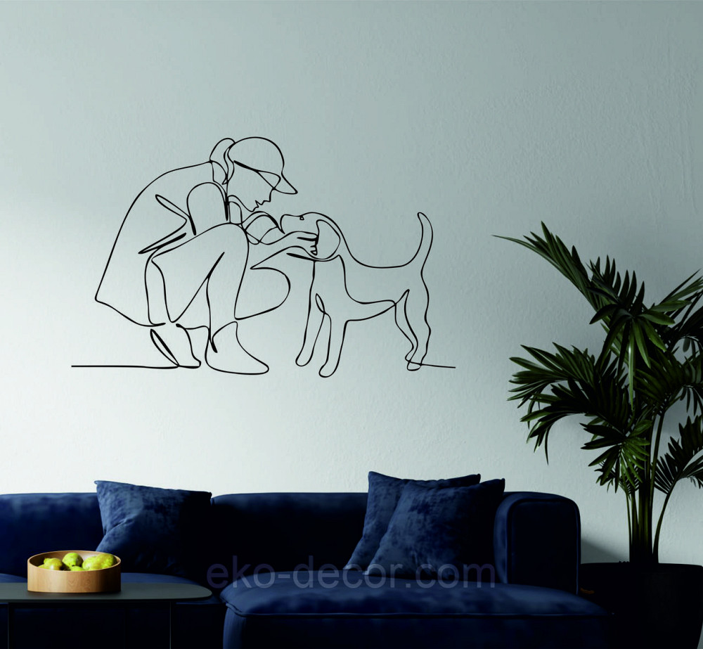 Декоративне настінне Панно «Друг» Декор на стіну 70*43 см, Чорний Київ - фото 2