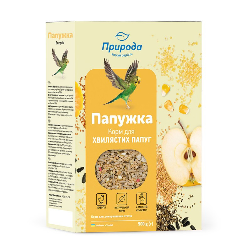 Полноценный корм для волнистых попугаев 