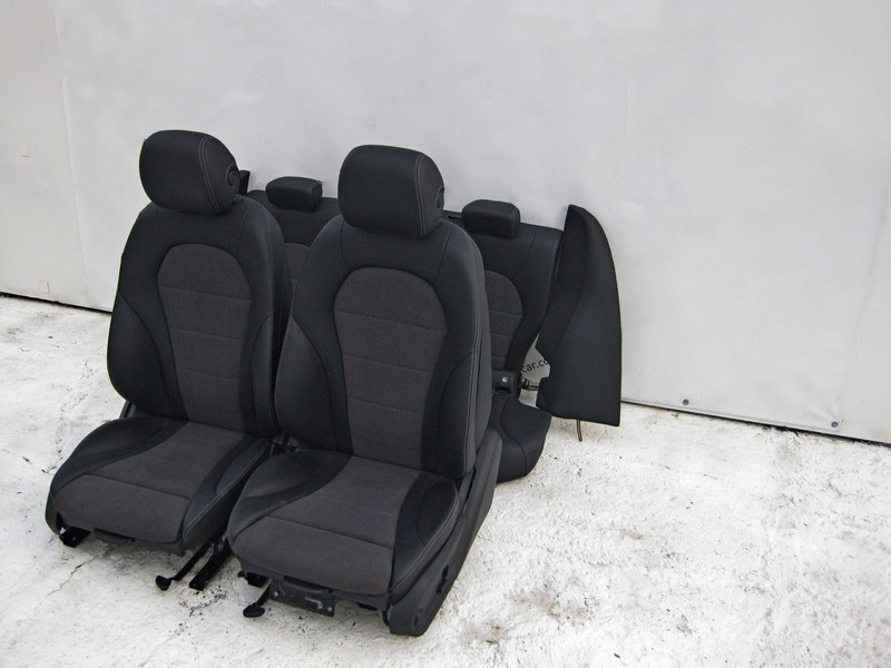 Mercedes-Benz  A2059100838 9J41 Комплект сидінь чорний шкірозамінник з сірою тканиною C-Class W205 Одесса - изображение 4