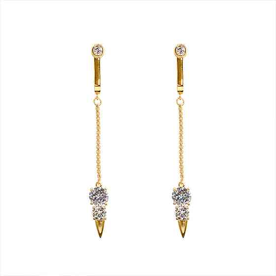 Прикраси для клітора та статевих губ UPKO Non-pierced Jewelry Snowman з гірським кришталем, золотисті Sex Aura Київ