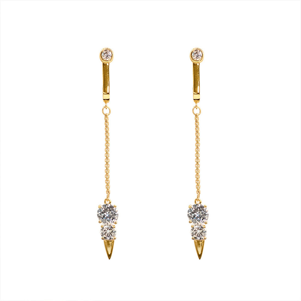 Прикраси для клітора та статевих губ UPKO Non-pierced Jewelry Snowman з гірським кришталем, золотисті Sex Aura Київ - фото 2
