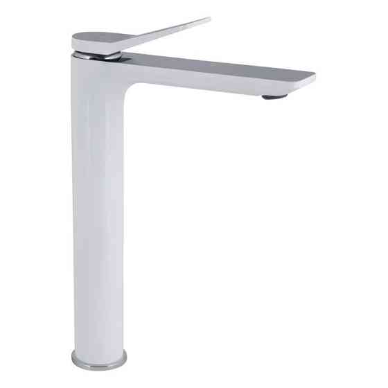 Змішувач для раковини Qtap Presto QTPRE269CRW45577 (k35), одноважільний, високий, Chrome/White Харків