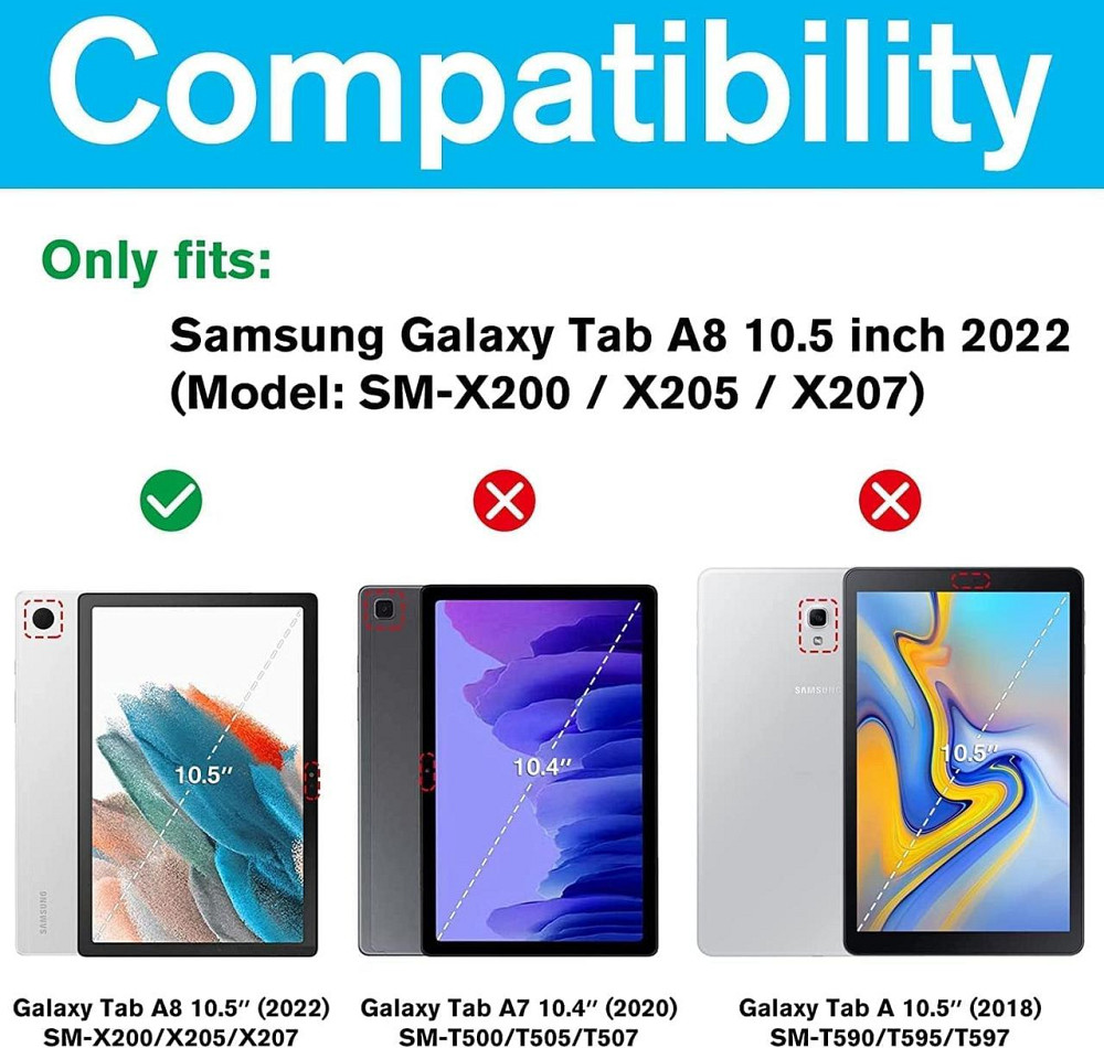 Чехол книга Samsung Tab A8 X200 X205 Клавиатура Одесса - изображение 3