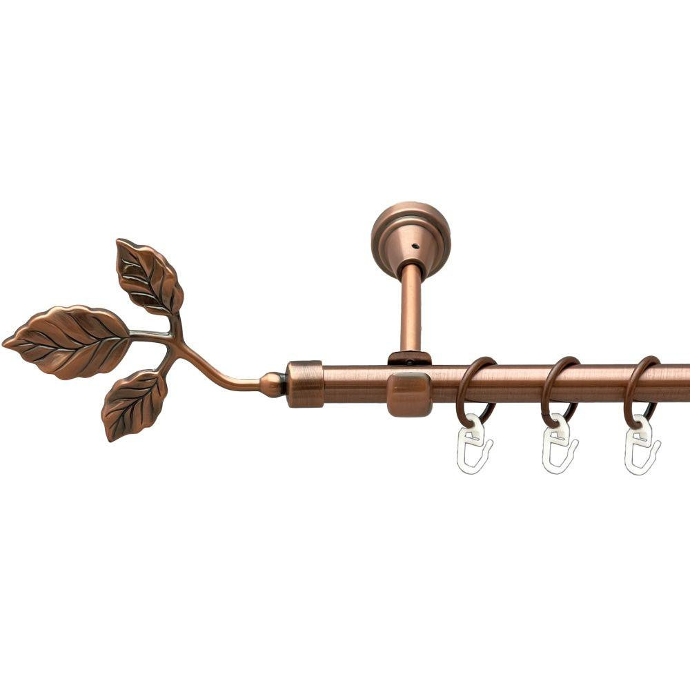 Карниз Orvit Тоскана металевий однорядний відкритий гладка труба кільце металеве Мідь 16 мм 160 см Львов - изображение 1