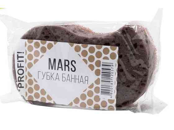 Губка лазнева фігурна (масажний шар) Mars 1шт ТМ Profit! Київ