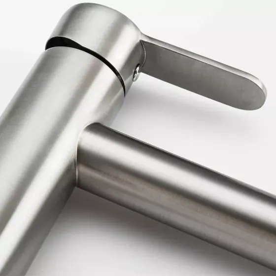 Змішувач для умивальника Frap F10801-2 високий, нержавіюча сталь Київ