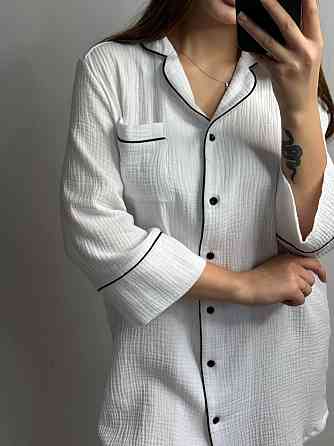 Женская муслиновая ночная сорочка Белый XS-S Харьков