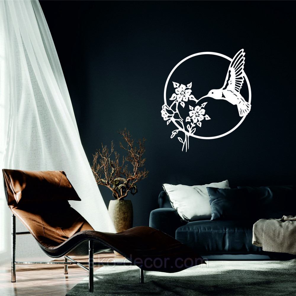 Декоративне настінне 3D Панно «Колибри» Декор на стіну з об'ємом Київ - фото 1