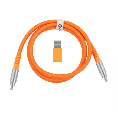 Дата кабель USB-C + USB A to USB-C 1.0m Double-Sleeved Geek orange Keychron (CAB22_KEYCHRON) Вінниця - фото 1