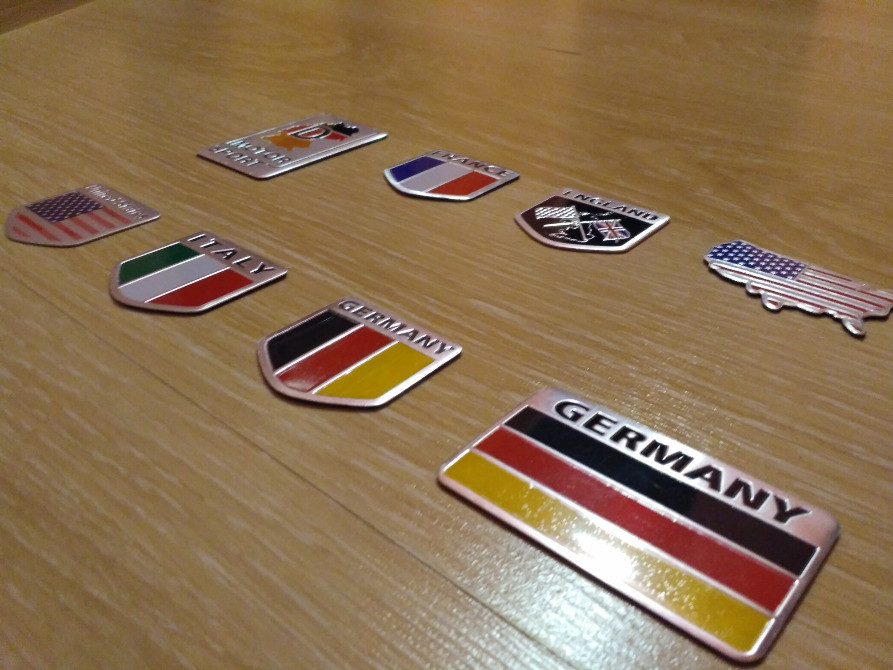 Наклейка на авто мото Флаги Стран алюминиевые Киев - изображение 2