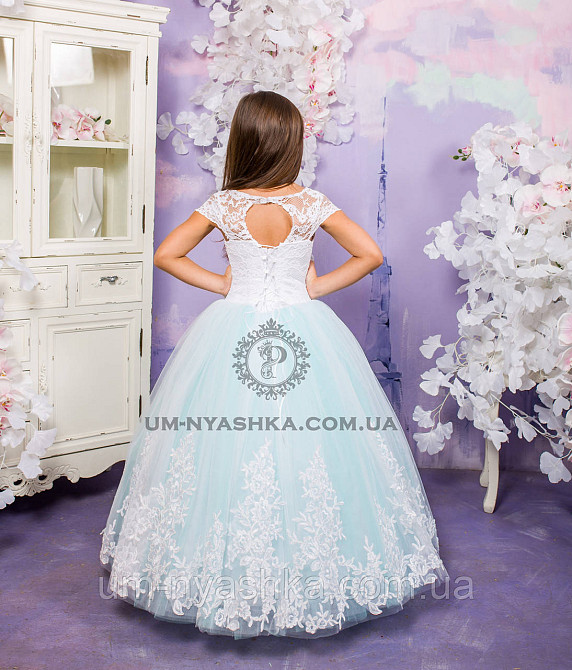 Длинное нарядное платье Дианочка Мята на 4-5, 6-7лет Кривой Рог - изображение 3