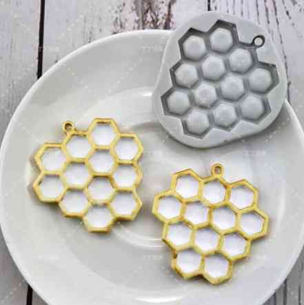 Молд силиконовый Соты 57 на 55 мм серый Киев